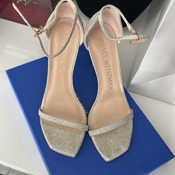 Stuart Weitzman Amelia Glitter Shows 7 B - Picture 3 of 8